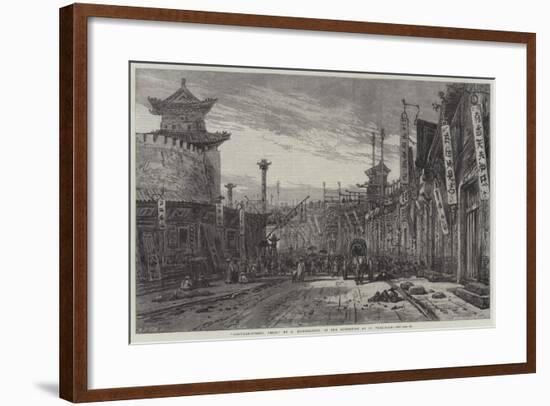 Circular-Street, Pekin-Eduard Hildebrandt-Framed Giclee Print