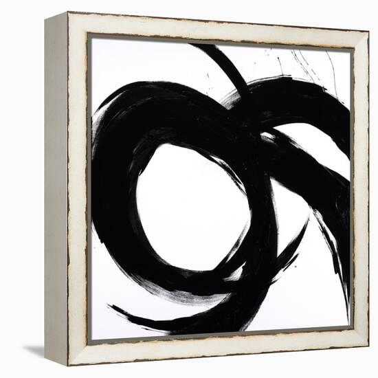 Circular Strokes II-Megan Morris-Framed Stretched Canvas