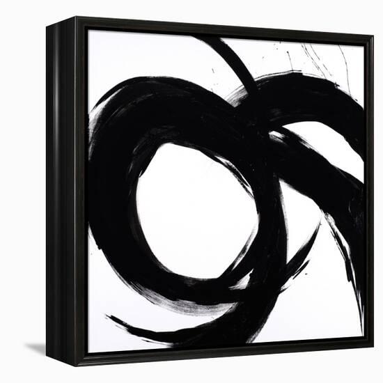 Circular Strokes II-Megan Morris-Framed Stretched Canvas