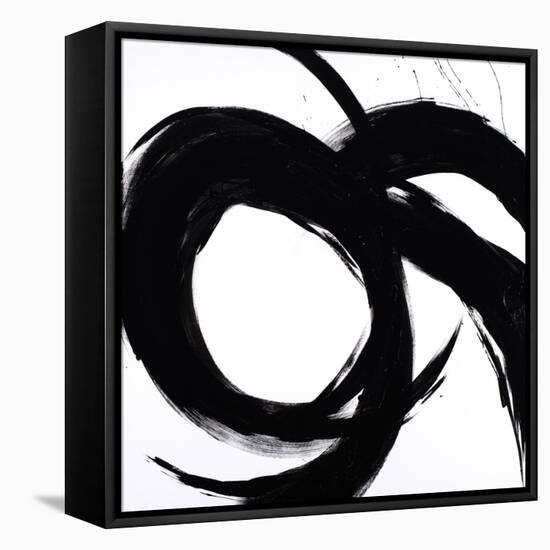 Circular Strokes II-Megan Morris-Framed Stretched Canvas