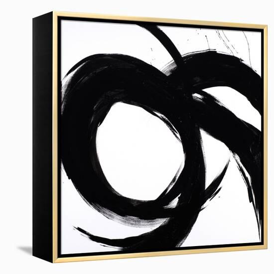 Circular Strokes II-Megan Morris-Framed Stretched Canvas