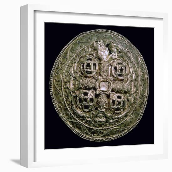 Circular Viking gold brooch from Denmark, 9th century. Artist: Unknown-Unknown-Framed Giclee Print