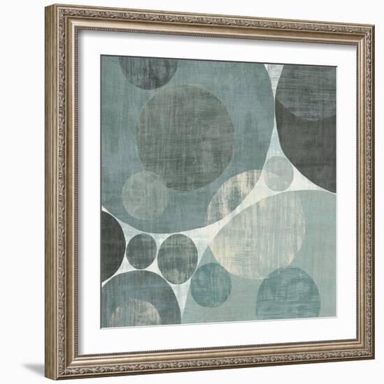 Circulation I Blue and Grey-Michael Mullan-Framed Art Print