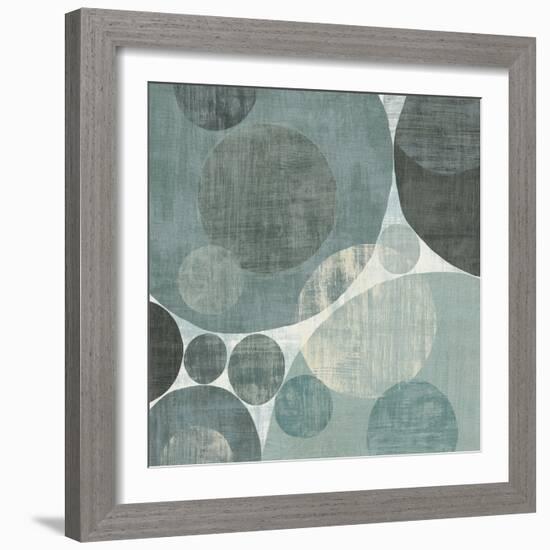 Circulation I Blue and Grey-Michael Mullan-Framed Art Print