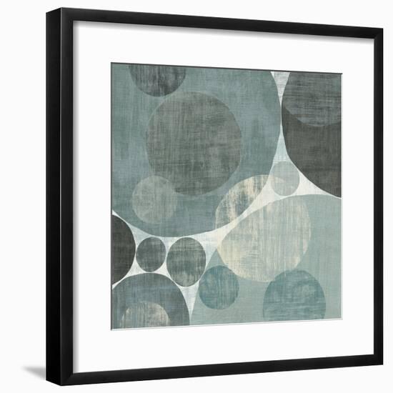 Circulation I Blue and Grey-Michael Mullan-Framed Art Print