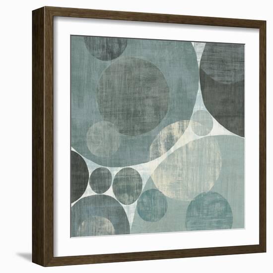 Circulation I Blue and Grey-Michael Mullan-Framed Art Print