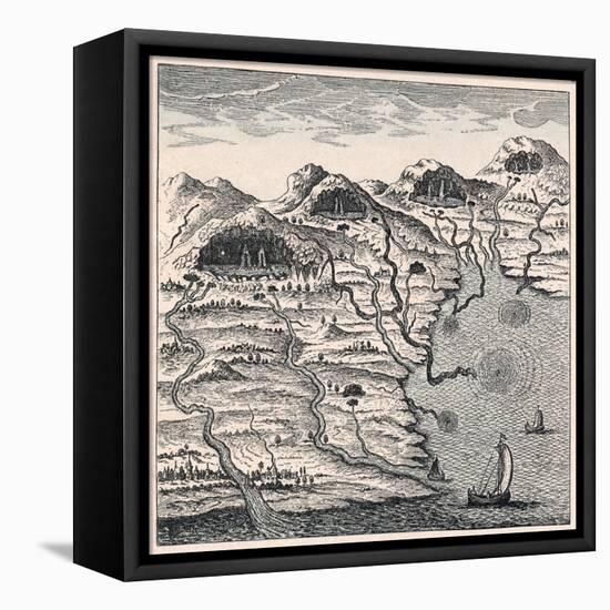 Circulation of Water Between Sea and Mountains, 1665-null-Framed Premier Image Canvas