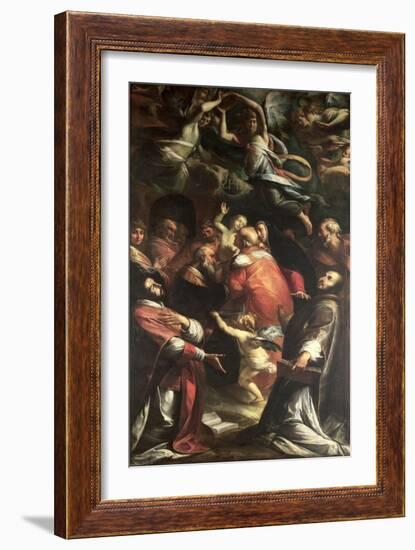 Circumcision of Christ with St. Ignatius of Loyola and St. Francis Xavier-Giulio Cesare Procaccini-Framed Giclee Print