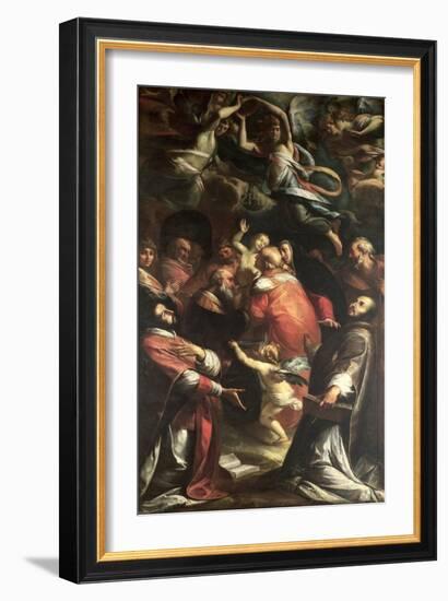 Circumcision of Christ with St. Ignatius of Loyola and St. Francis Xavier-Giulio Cesare Procaccini-Framed Giclee Print