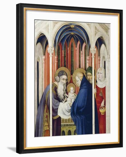 Circumcision of Jesus, Right Panel of Champmol Altarpiece, 1393-1399-Melchior Broederlam-Framed Giclee Print