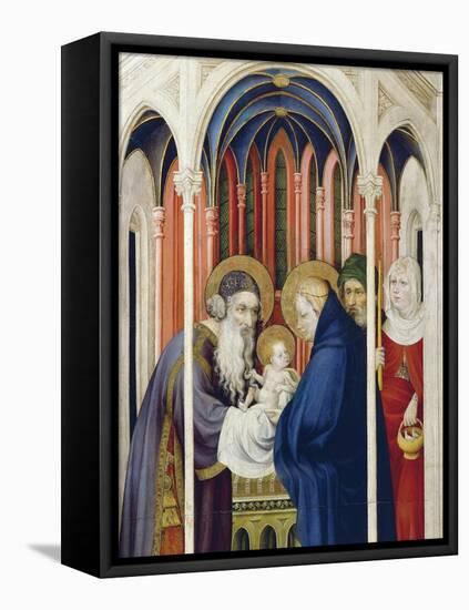 Circumcision of Jesus, Right Panel of Champmol Altarpiece, 1393-1399-Melchior Broederlam-Framed Premier Image Canvas