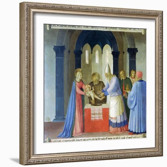 Circumcision of Jesus, Story of the Life of Christ-Fra Angelico-Framed Giclee Print