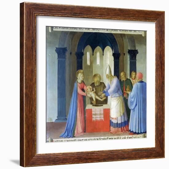 Circumcision of Jesus, Story of the Life of Christ-Fra Angelico-Framed Giclee Print