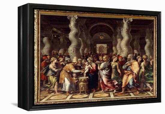 Circumcision Religious Ceremony for the Circumcision of Christ, 16Th Century (Oil on Canvas)-Giulio Romano-Framed Premier Image Canvas