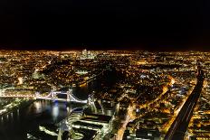 Cityscape of London at Night-Circumnavigation-Photographic Print