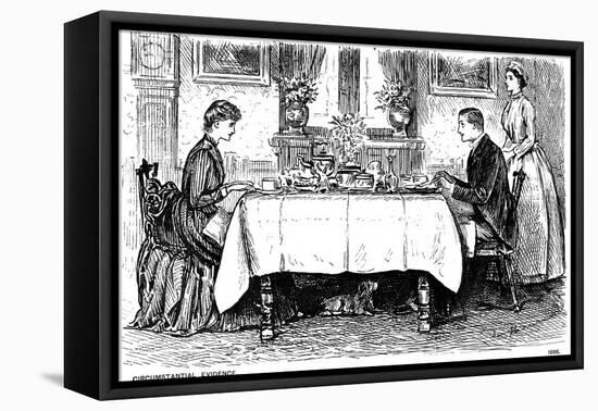 Circumstantial Evidence, 1886-George Du Maurier-Framed Premier Image Canvas