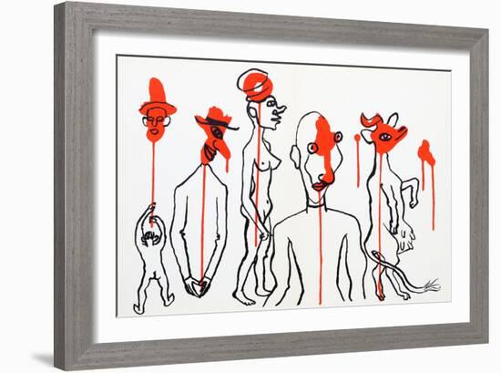 Circus 4 (Les Gueules Degoulinantes) from Derriere Le Miroir-Alexander Calder-Framed Collectable Print