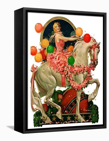 "Circus Bareback Rider,"April 25, 1931-Elbert Mcgran Jackson-Framed Premier Image Canvas