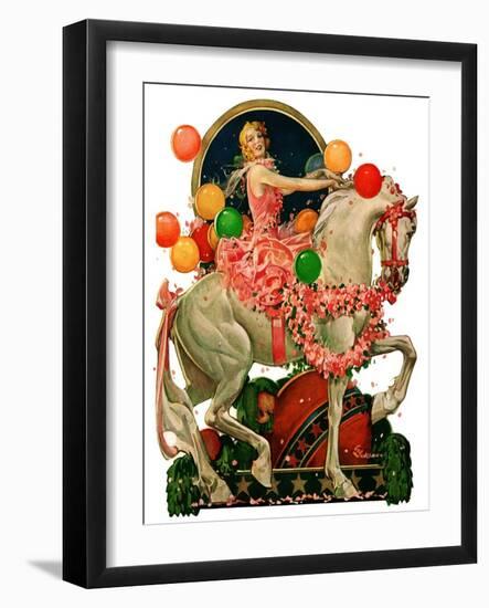 "Circus Bareback Rider,"April 25, 1931-Elbert Mcgran Jackson-Framed Giclee Print