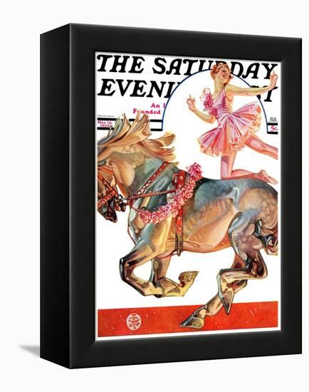 "Circus Bareback Rider," Saturday Evening Post Cover, May 14, 1932-Joseph Christian Leyendecker-Framed Premier Image Canvas