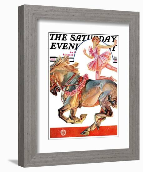 "Circus Bareback Rider," Saturday Evening Post Cover, May 14, 1932-Joseph Christian Leyendecker-Framed Giclee Print