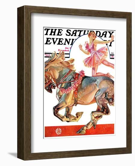 "Circus Bareback Rider," Saturday Evening Post Cover, May 14, 1932-Joseph Christian Leyendecker-Framed Giclee Print