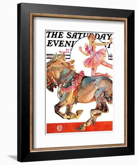 "Circus Bareback Rider," Saturday Evening Post Cover, May 14, 1932-Joseph Christian Leyendecker-Framed Giclee Print