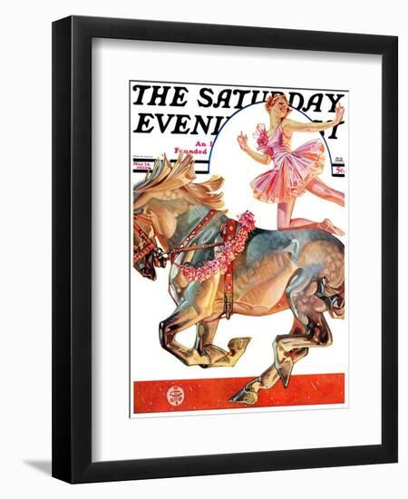 "Circus Bareback Rider," Saturday Evening Post Cover, May 14, 1932-Joseph Christian Leyendecker-Framed Giclee Print