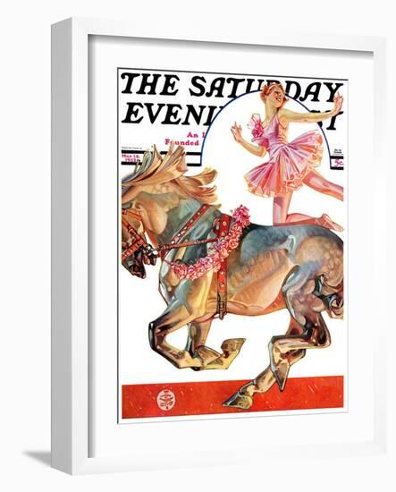 "Circus Bareback Rider," Saturday Evening Post Cover, May 14, 1932-Joseph Christian Leyendecker-Framed Giclee Print