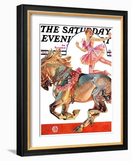 "Circus Bareback Rider," Saturday Evening Post Cover, May 14, 1932-Joseph Christian Leyendecker-Framed Giclee Print