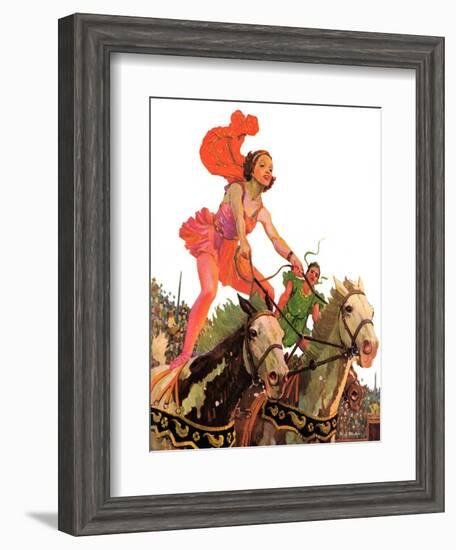 "Circus Bareback Riders,"April 6, 1935-Maurice Bower-Framed Giclee Print