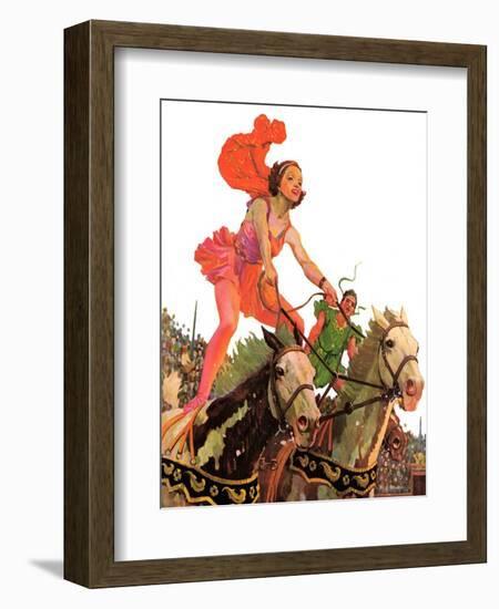 "Circus Bareback Riders,"April 6, 1935-Maurice Bower-Framed Giclee Print