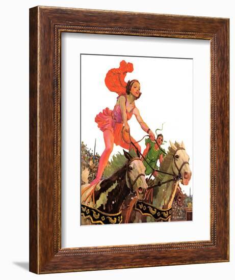 "Circus Bareback Riders,"April 6, 1935-Maurice Bower-Framed Giclee Print