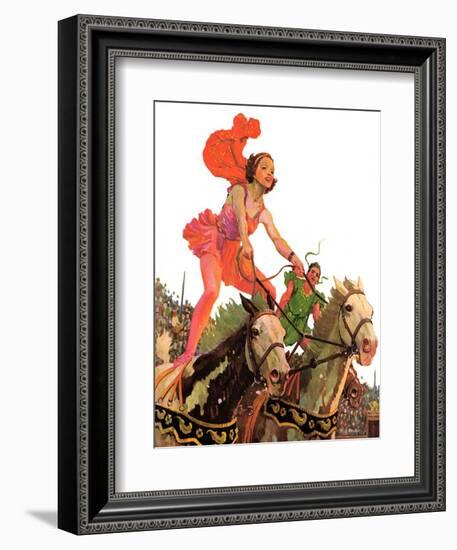 "Circus Bareback Riders,"April 6, 1935-Maurice Bower-Framed Giclee Print