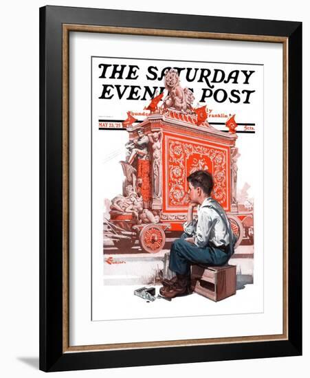 "Circus Calliope," Saturday Evening Post Cover, May 23, 1925-Elbert Mcgran Jackson-Framed Giclee Print