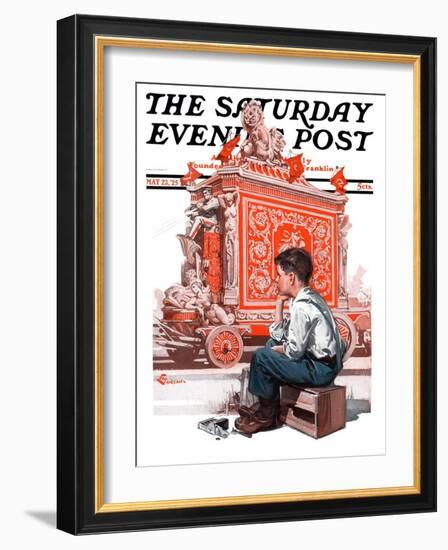 "Circus Calliope," Saturday Evening Post Cover, May 23, 1925-Elbert Mcgran Jackson-Framed Giclee Print