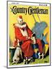"Circus Clown and Show Dogs," Country Gentleman Cover, April 1, 1929-Ray C. Strang-Mounted Giclee Print