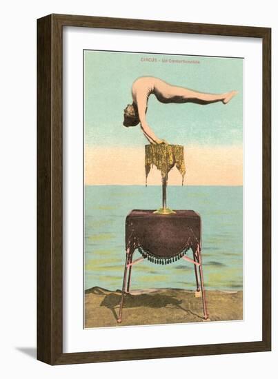 Circus Contortionist at Beach-null-Framed Art Print