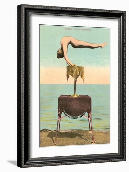 Circus Contortionist at Beach-null-Framed Art Print