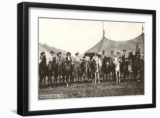 Circus Cowboys, 1915-null-Framed Art Print