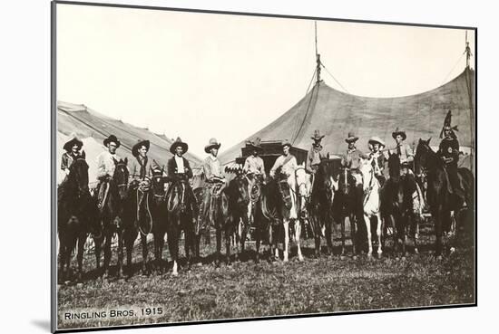 Circus Cowboys, 1915-null-Mounted Art Print
