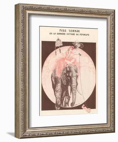 Circus Elephant and His Trainer Miss Cornak-Gesmar-Framed Photographic Print