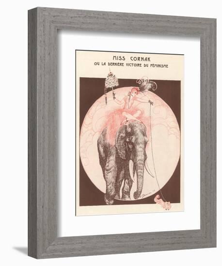 Circus Elephant and His Trainer Miss Cornak-Gesmar-Framed Photographic Print