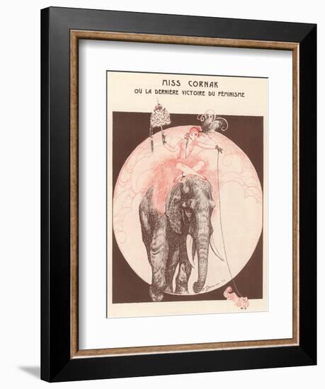 Circus Elephant and His Trainer Miss Cornak-Gesmar-Framed Photographic Print