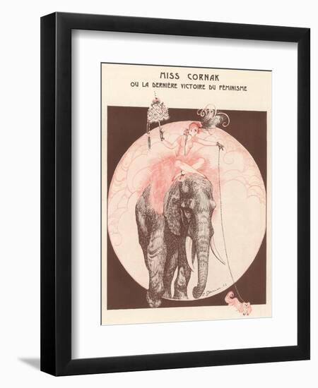 Circus Elephant and His Trainer Miss Cornak-Gesmar-Framed Photographic Print