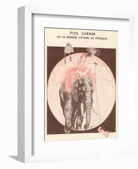 Circus Elephant and His Trainer Miss Cornak-Gesmar-Framed Photographic Print