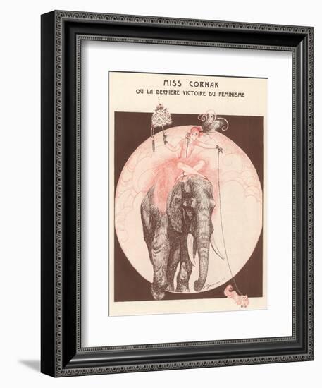 Circus Elephant and His Trainer Miss Cornak-Gesmar-Framed Photographic Print