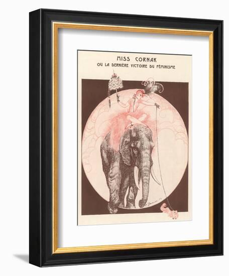 Circus Elephant and His Trainer Miss Cornak-Gesmar-Framed Photographic Print