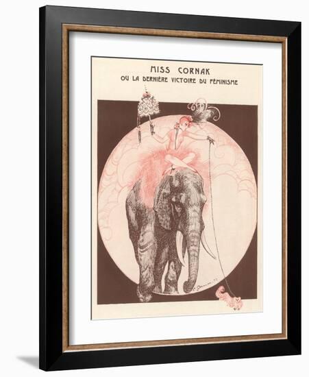 Circus Elephant and His Trainer Miss Cornak-Gesmar-Framed Photographic Print