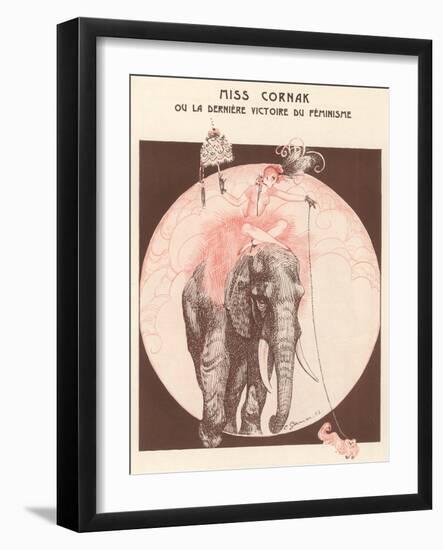 Circus Elephant and His Trainer Miss Cornak-Gesmar-Framed Photographic Print